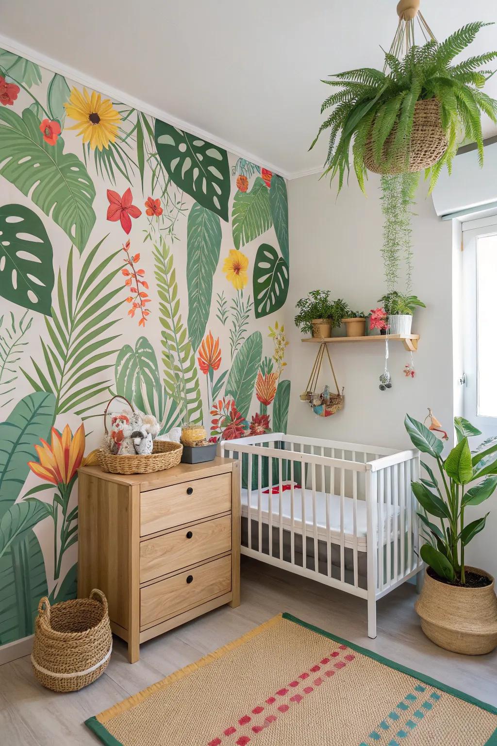 Tropical themes add a vibrant and refreshing touch.