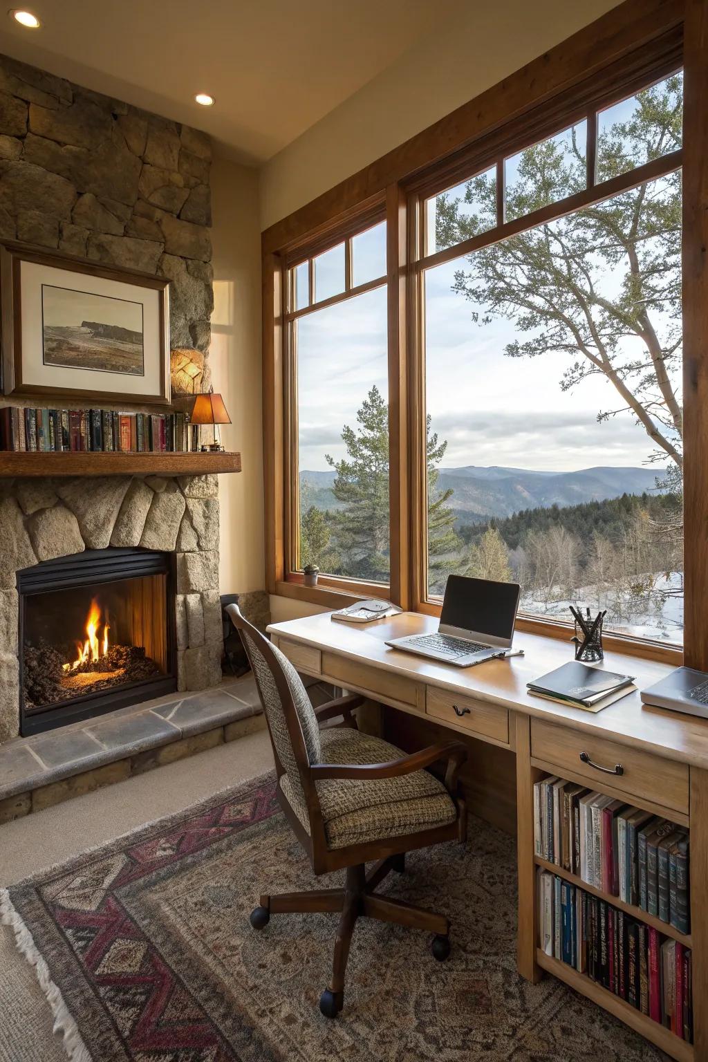 A great view steps up the workspace atmosphere.