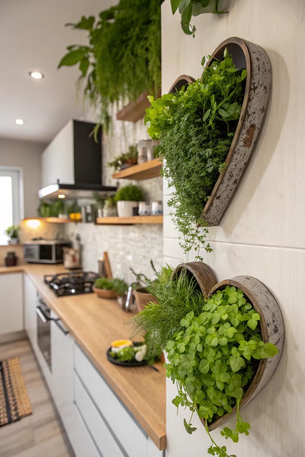 Heart shape pots bring a loving touch to your greenery.