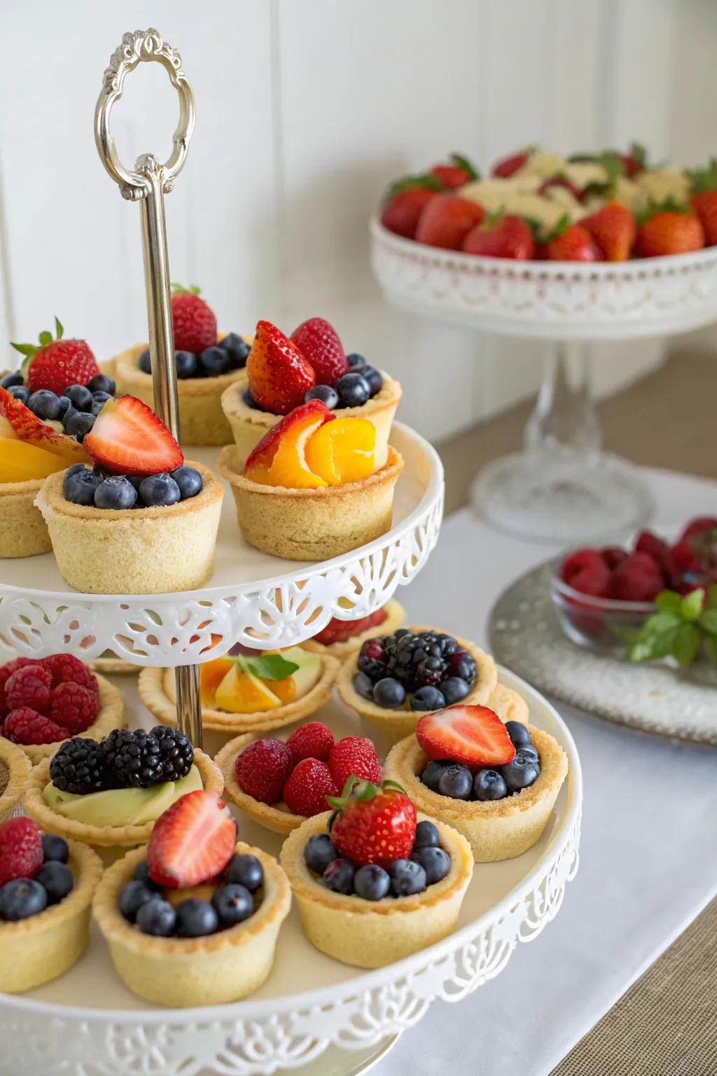 Small fruit pies deliver a sweet and visually appealing treat.