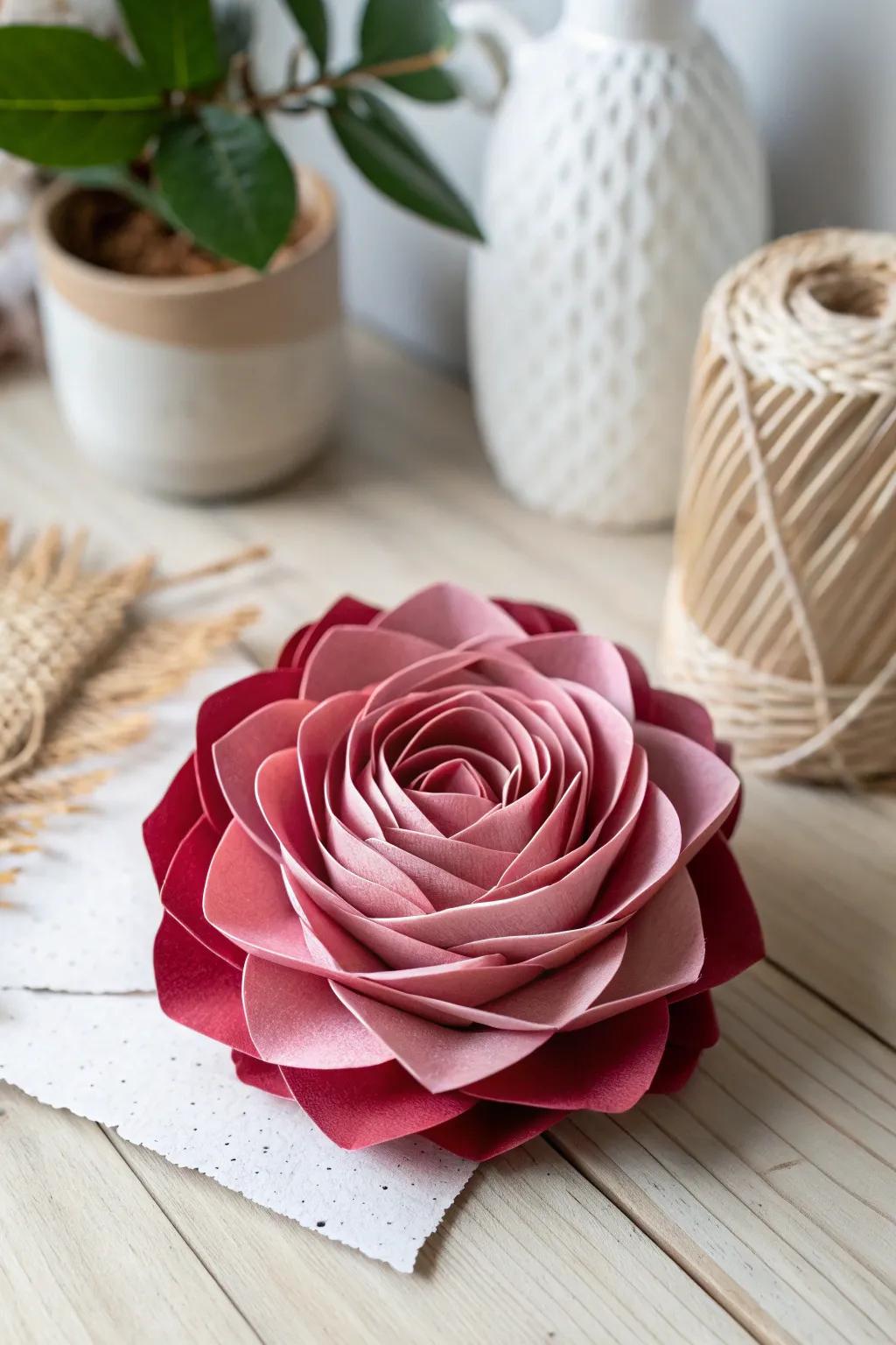 Refinement in Paper: Discover the Craft of Paper Folded Camellias.