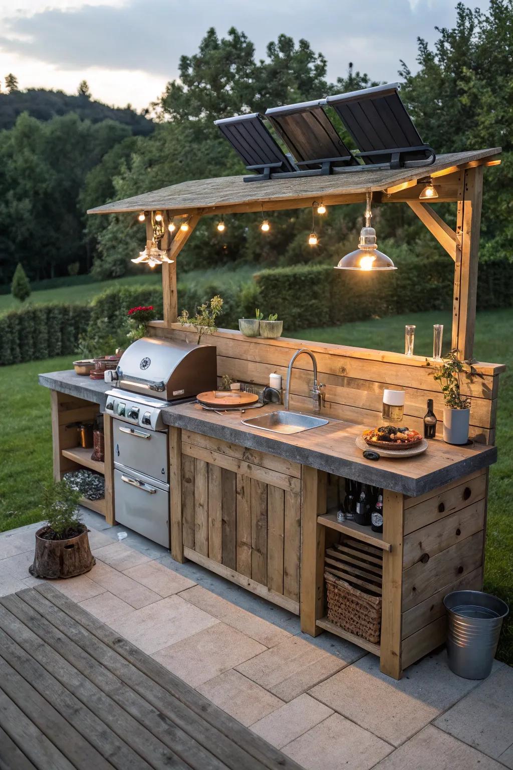 Sustainability blends with style in this eco-friendly kitchen.