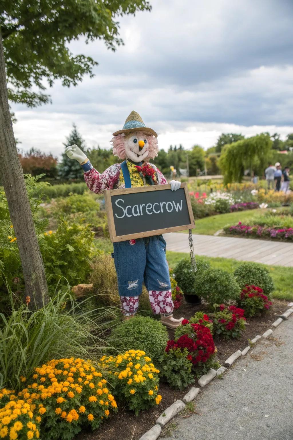 A playful effigy nook encourages guests to pen their thanks.