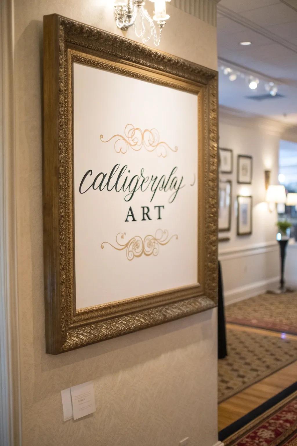 Elegant calligraphy art turning words into decorative beauty.