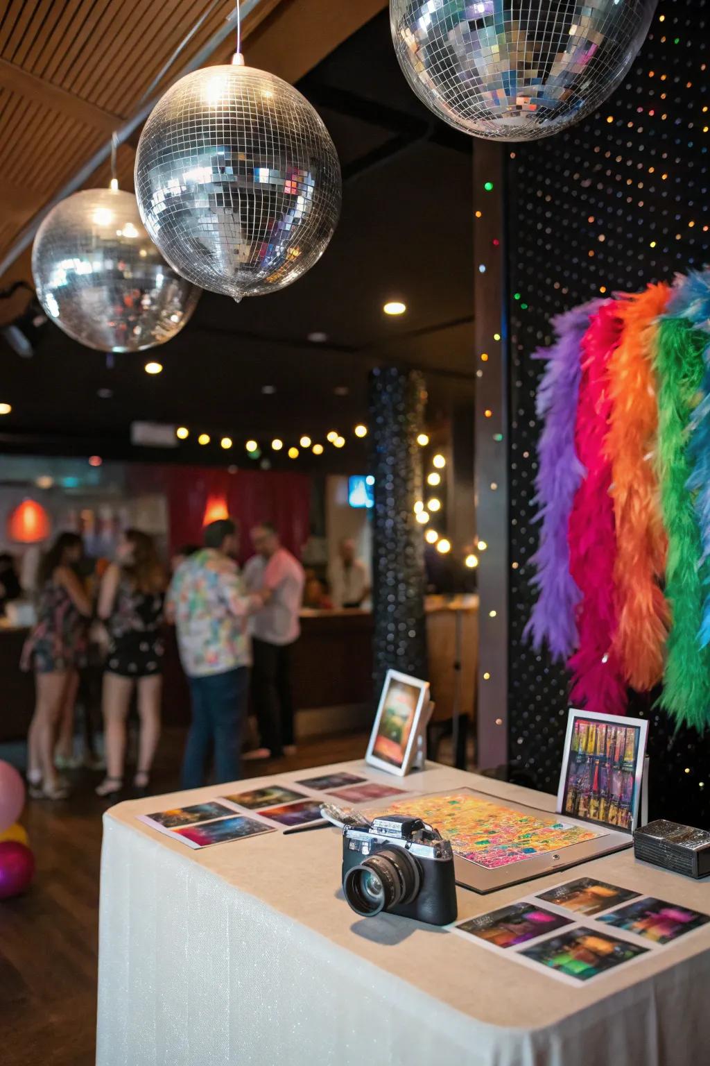 Glitter spheres introduce sparkle and fun to your photo booth.
