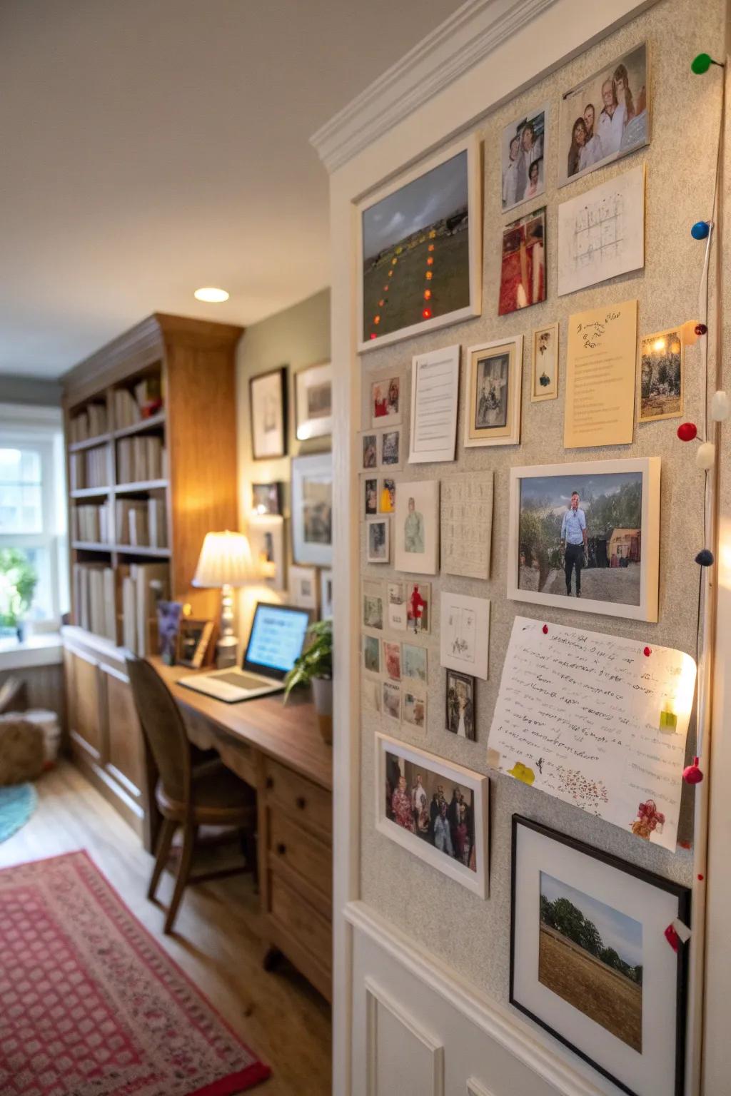 Personal notes add warmth and character to this photo collage.