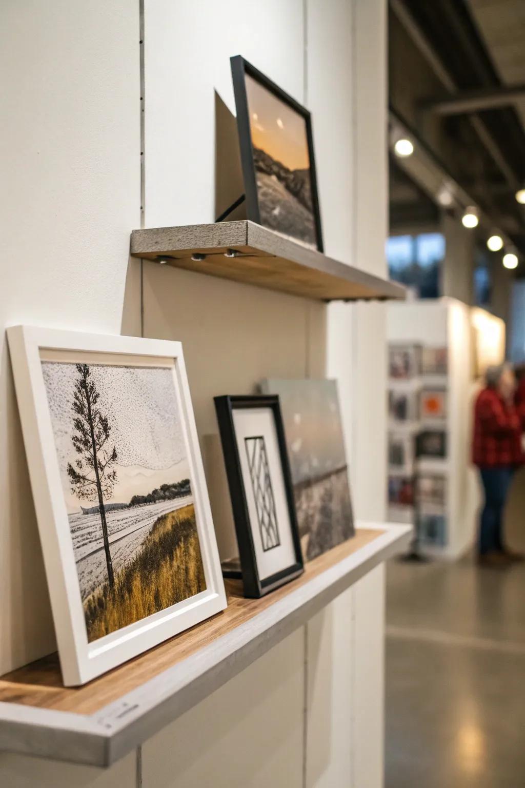 A simple picture ledge emphasizes quality above quantity.