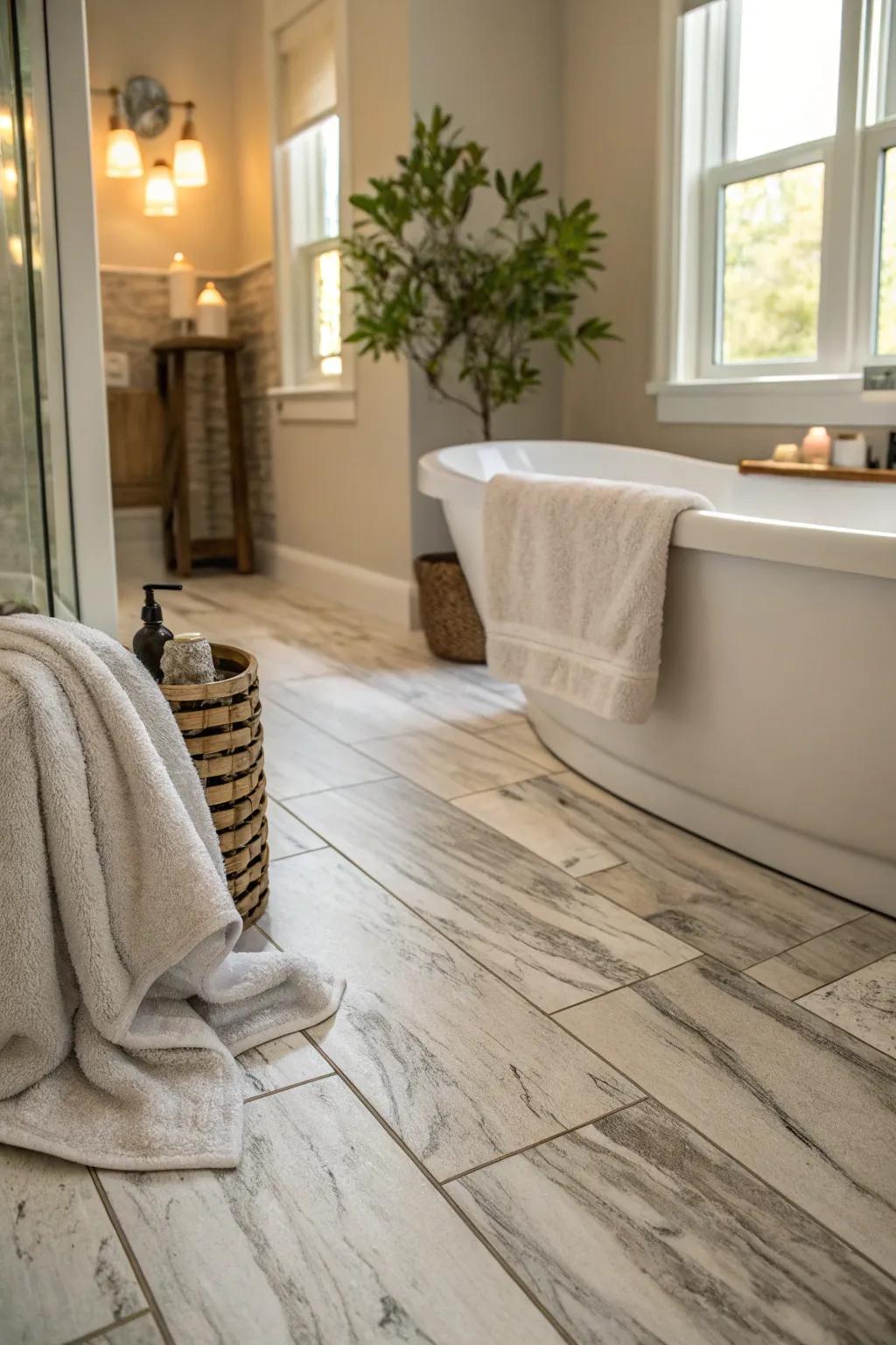 Enhance your area using marble-look finishes that radiate class and luxury. ✨ #LuxuryDesign #MarbleLook