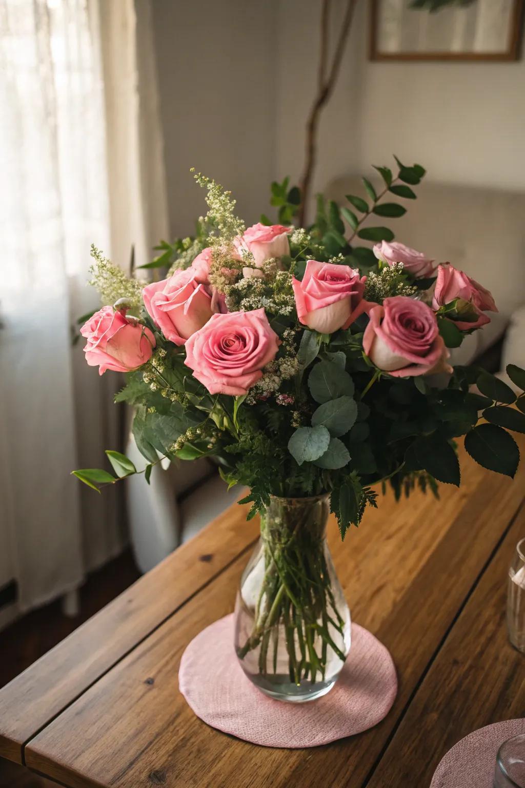 Floral arrangements bringing the beauty of nature inside.