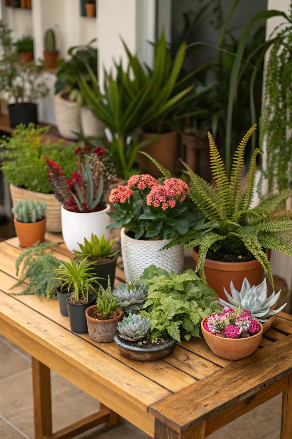 Unite disparate plants for a captivating display.