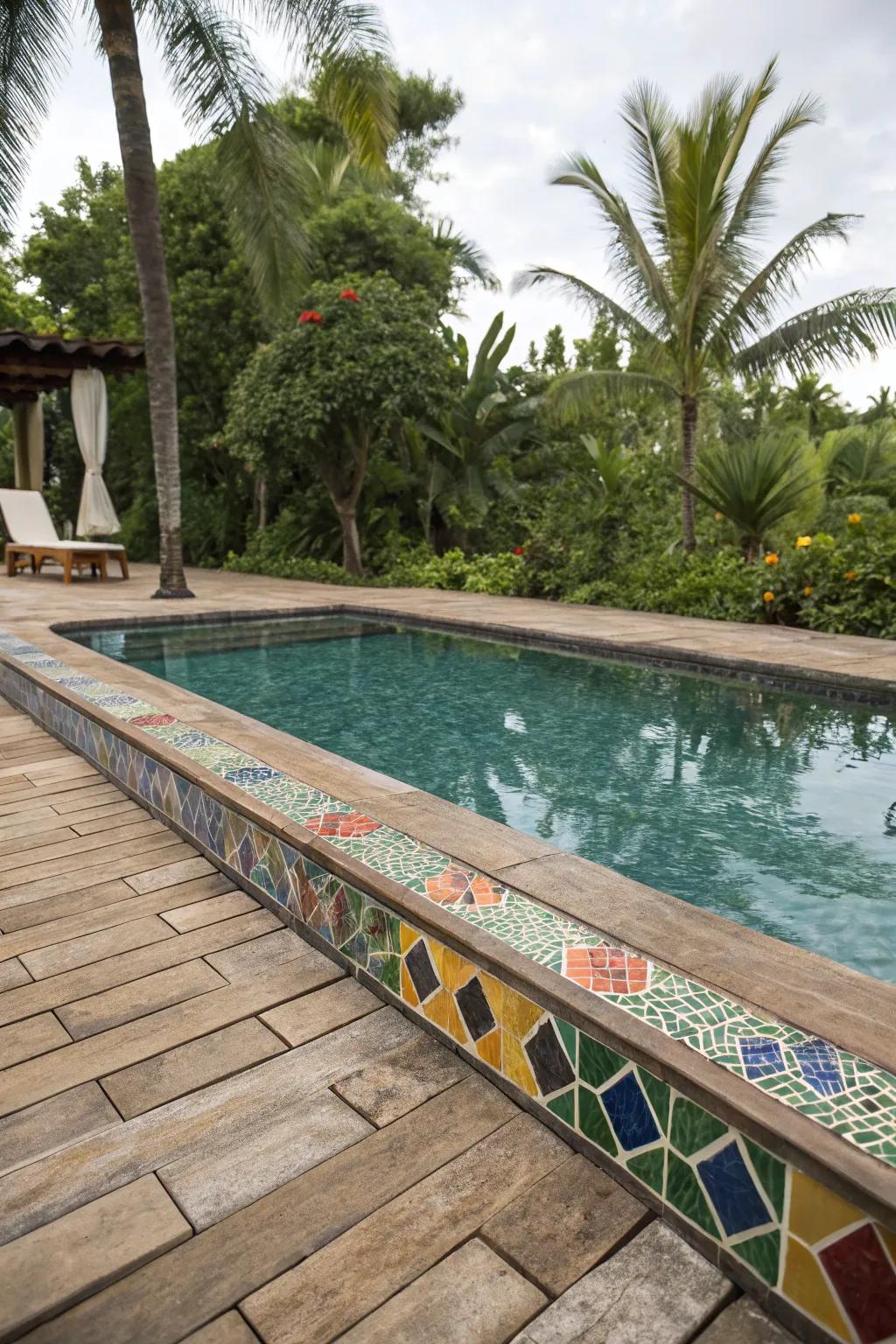 Add a splash of color with mosaic tile accents.