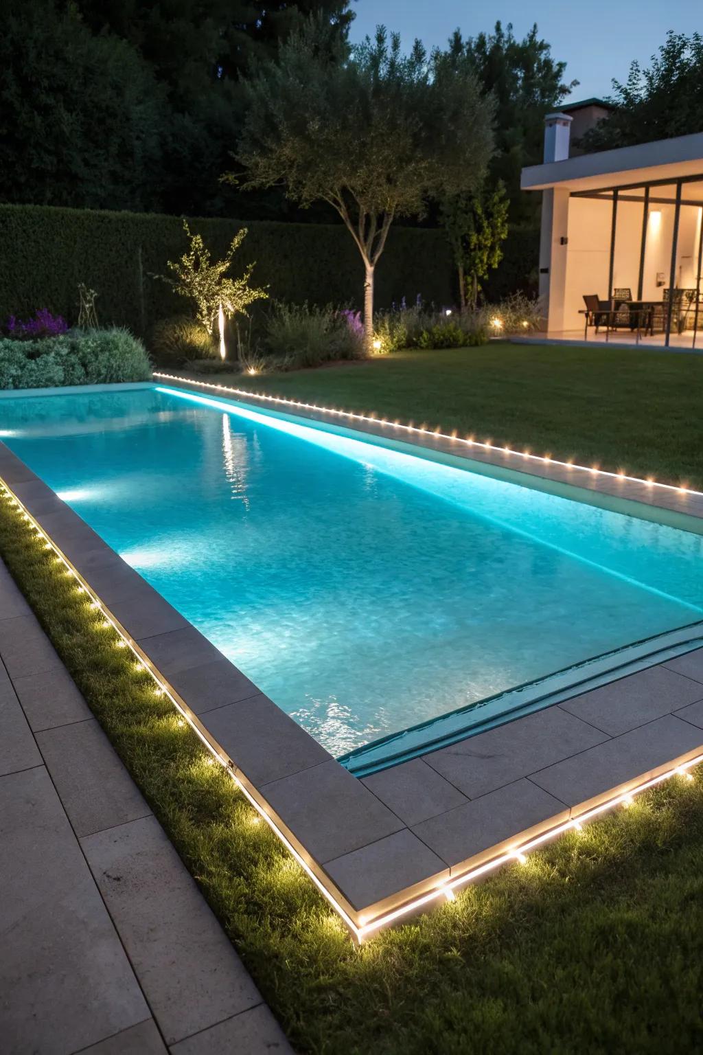 LED strips offer a sleek, modern lighting option.