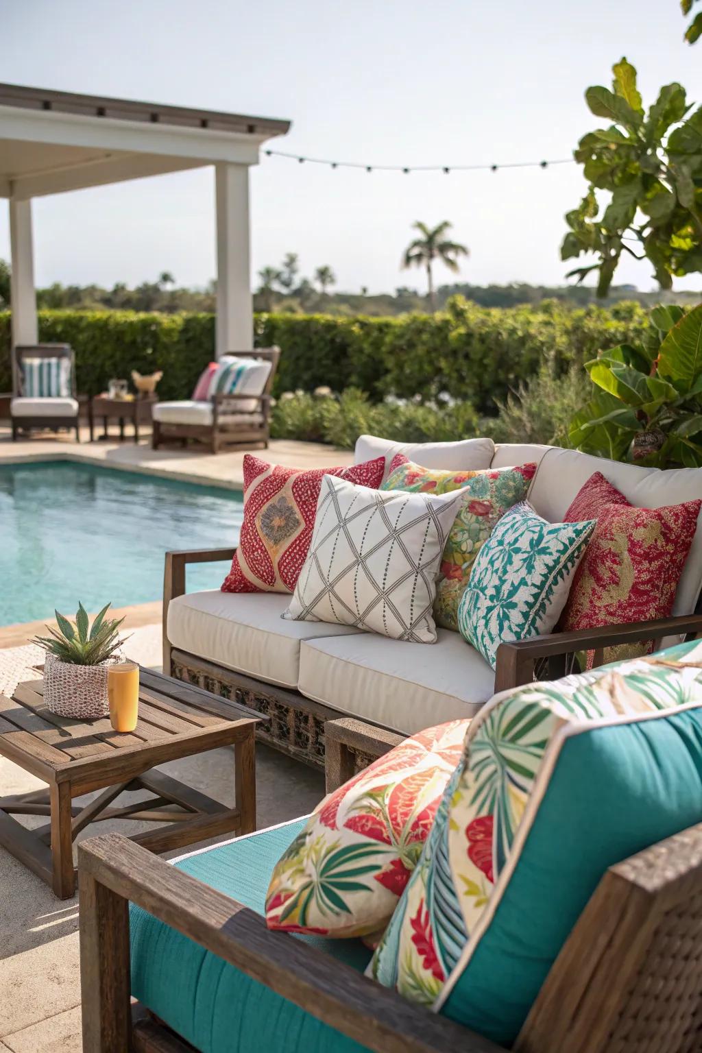 Brighten your seating with a collection of scatter cushions.