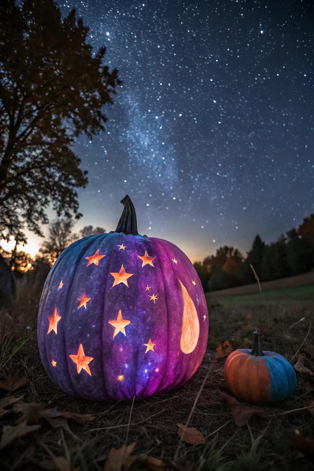 Galaxy pumpkins are truly out of this world!