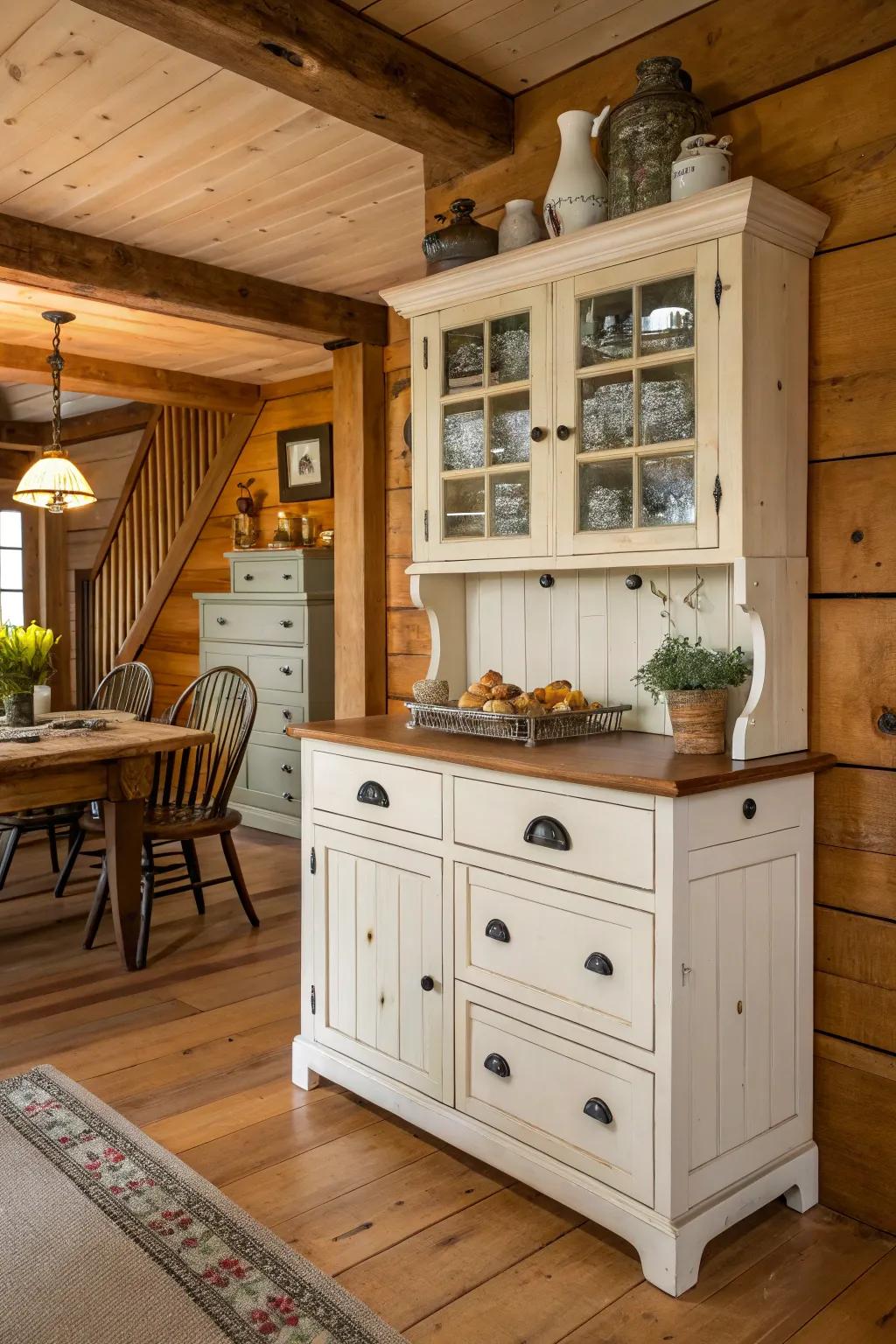 Farmhouse style offers warmth and rustic charm.