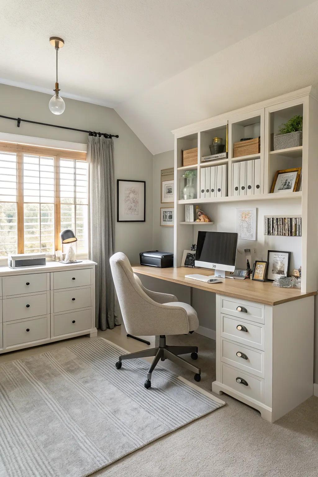 A home office that&rsquo;s set up to spark creativity and get work done.