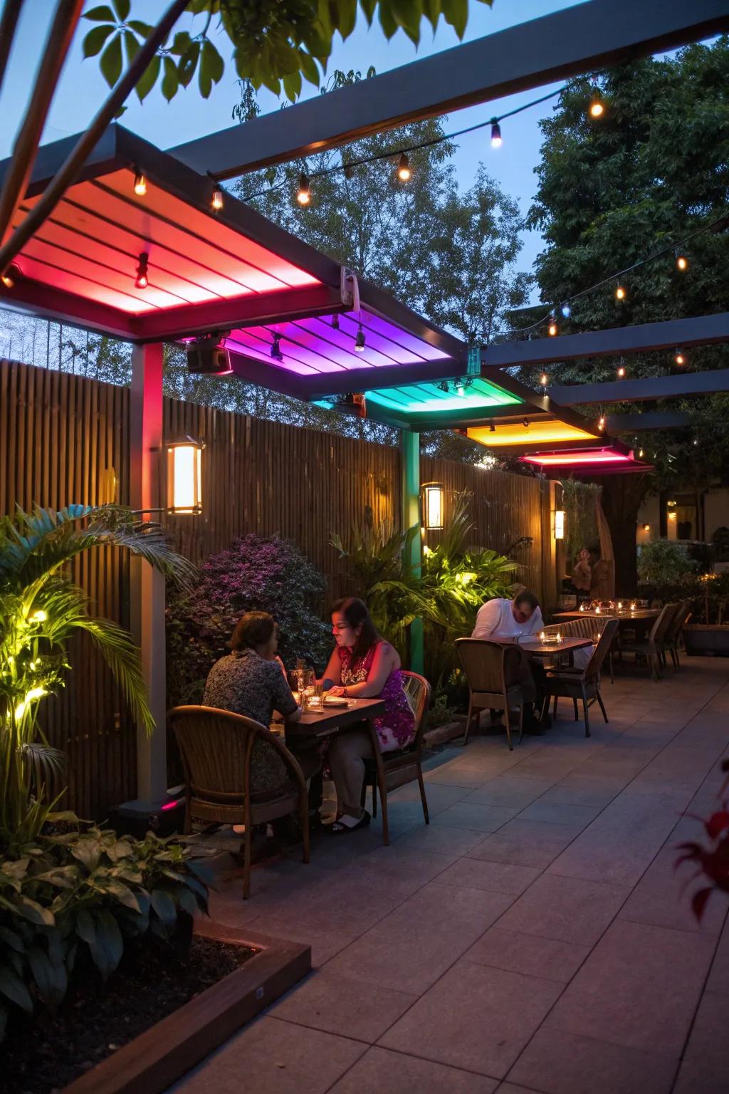 Multi-hue LEDs propose a lively and adaptable lighting preference.