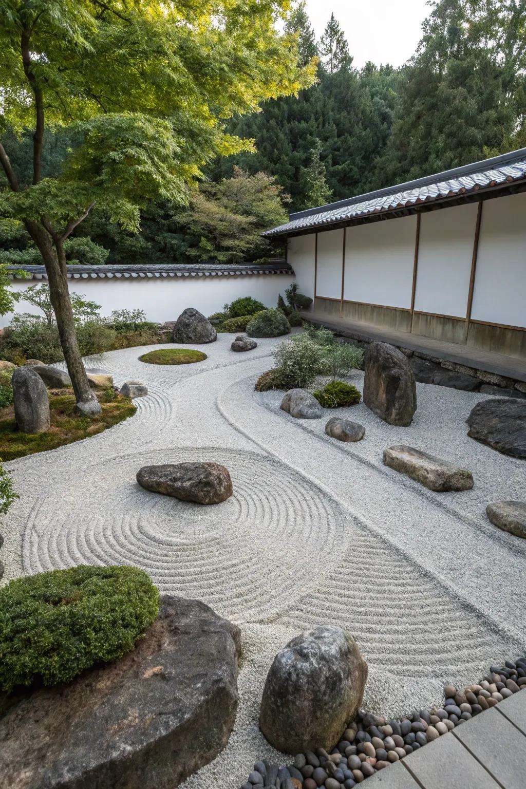 Zen retreats offer a peaceful escape utilizing minimalistic stone designs.
