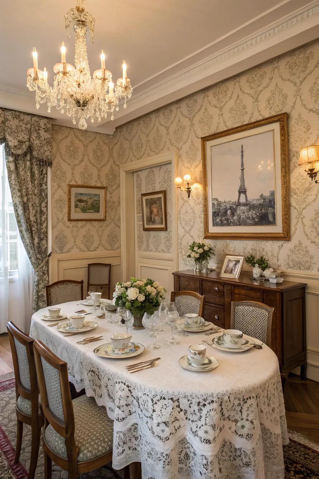 Immerse your guests in a designed ambiance, such as a Parisian-inspired dinner.