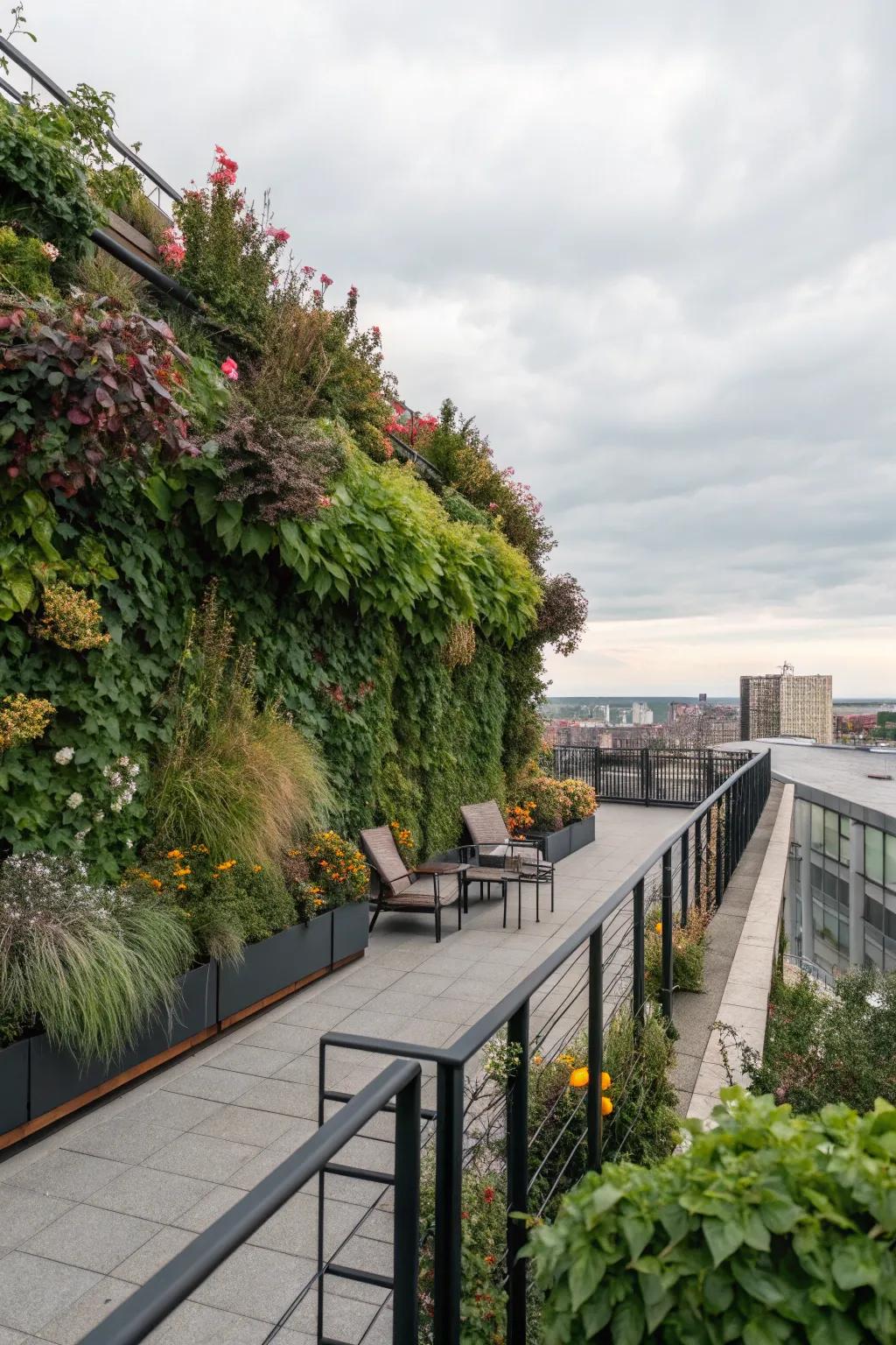 Grow upwards using a stunning vertical garden.