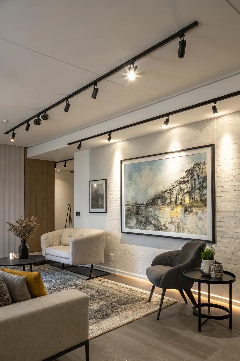 Streamlined and elegant LED track illumination for contemporary spaces.