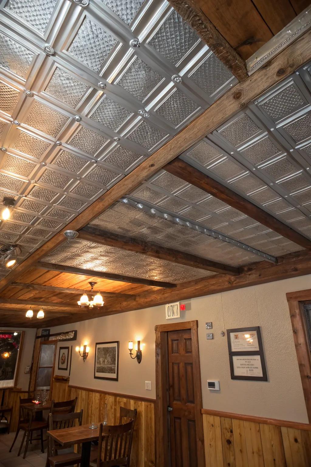 Unique upper surface design featuring steel and timber panels adds character.
