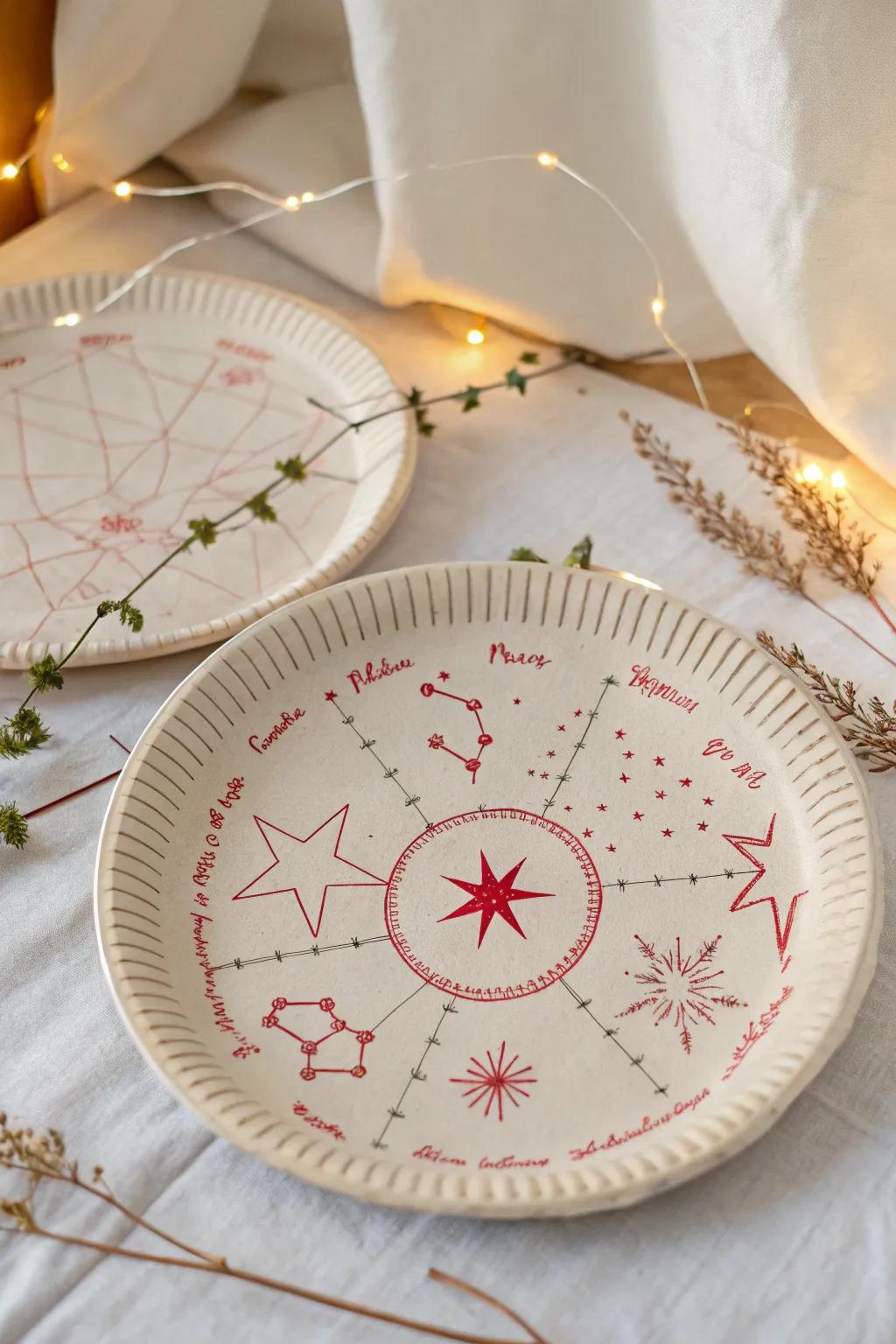 Uncover the cosmos with a soup&ccedil;on of refinement: Fashion your personal paper platter astral chart and usher the astral entities into your domicile.