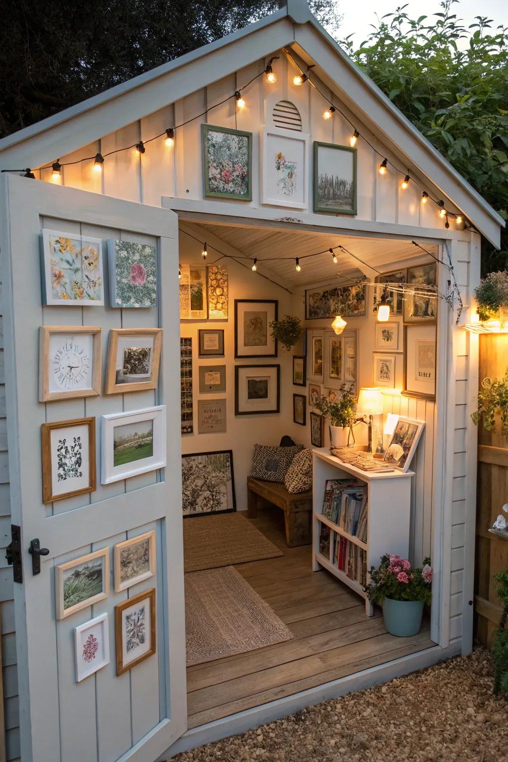 A customized exhibition displaying treasured artworks and memories.