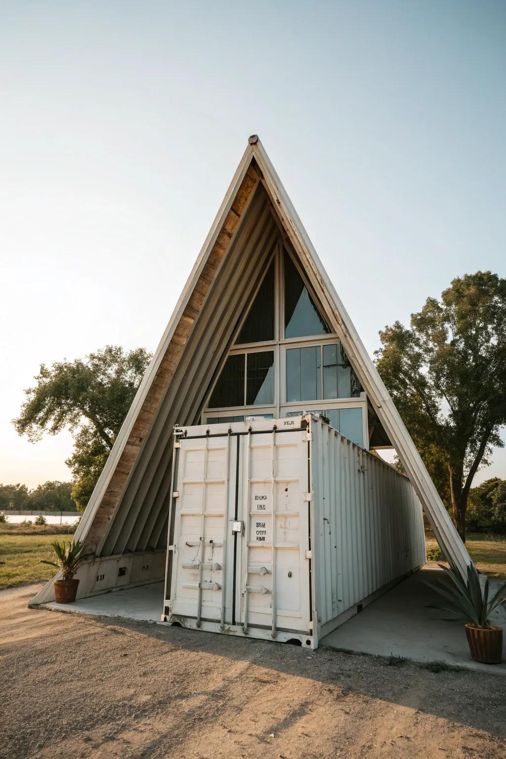 Classic A-frame roofs offer style and practicality.