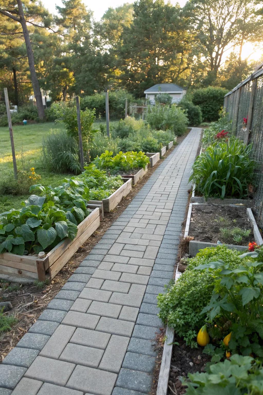 Edible plant borders add flavor and fragrance to your walkway.