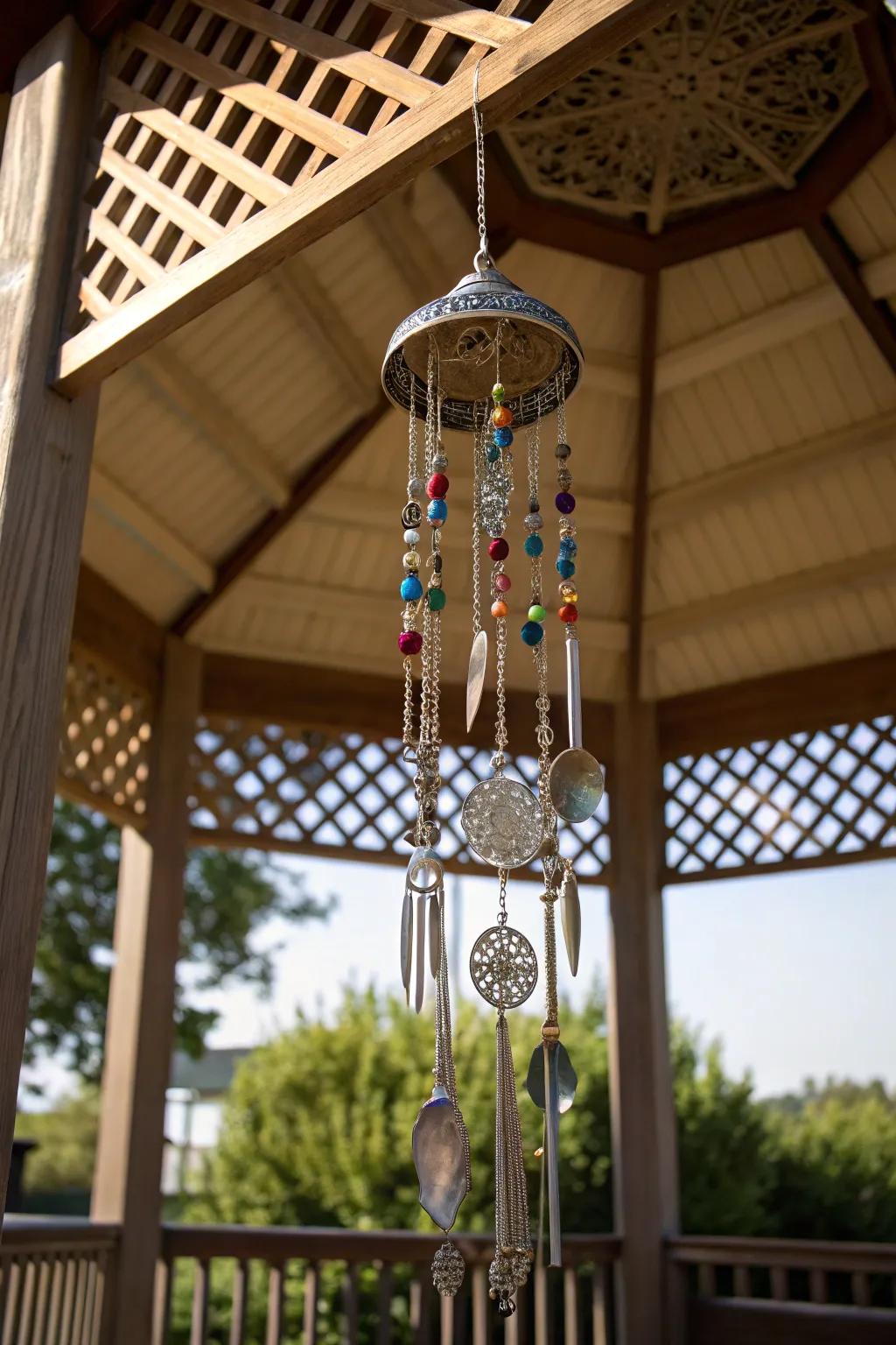 Multiple strata append profundity to the euphony of this wind chime.