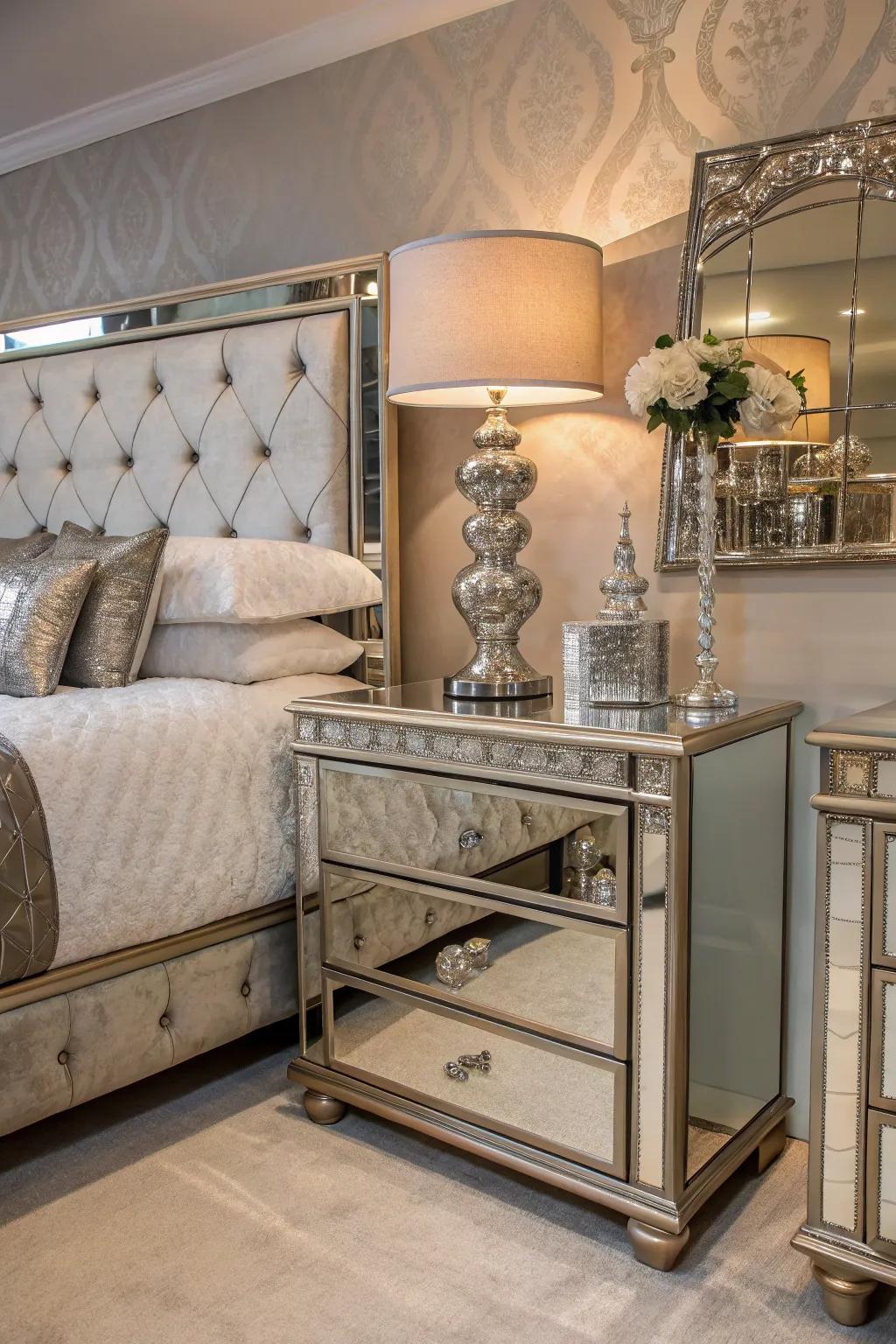 Elegant accents bring high-end style and sparkle.