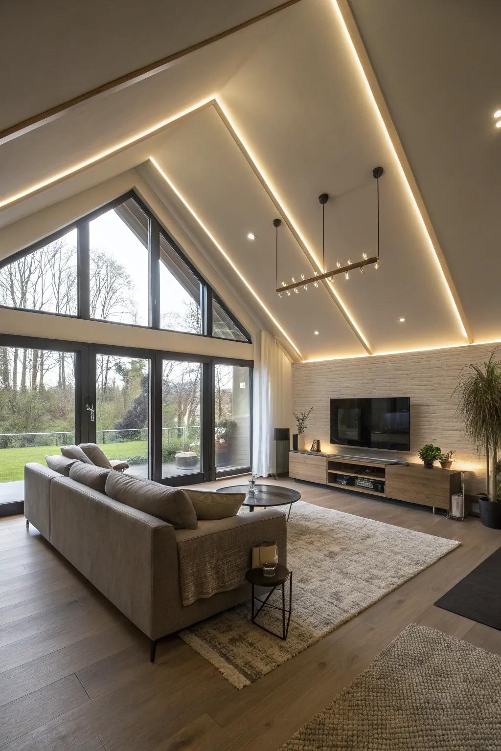 LED lights provide an eco-friendly and stylish lighting solution.