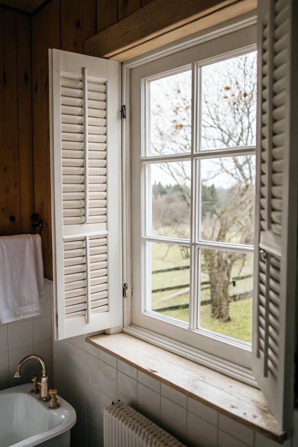 Louvers combine functionality with classic elegance.