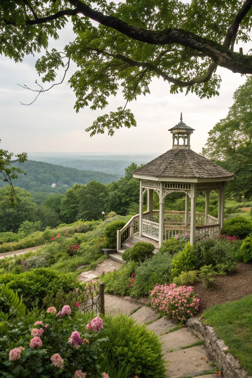 Enjoy the world from above with an arboreal pavilion.