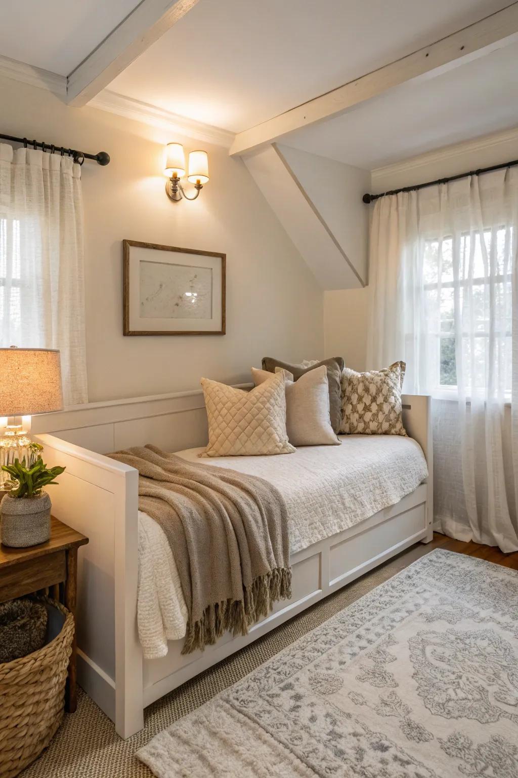 Daybeds offer versatility in compact spaces.