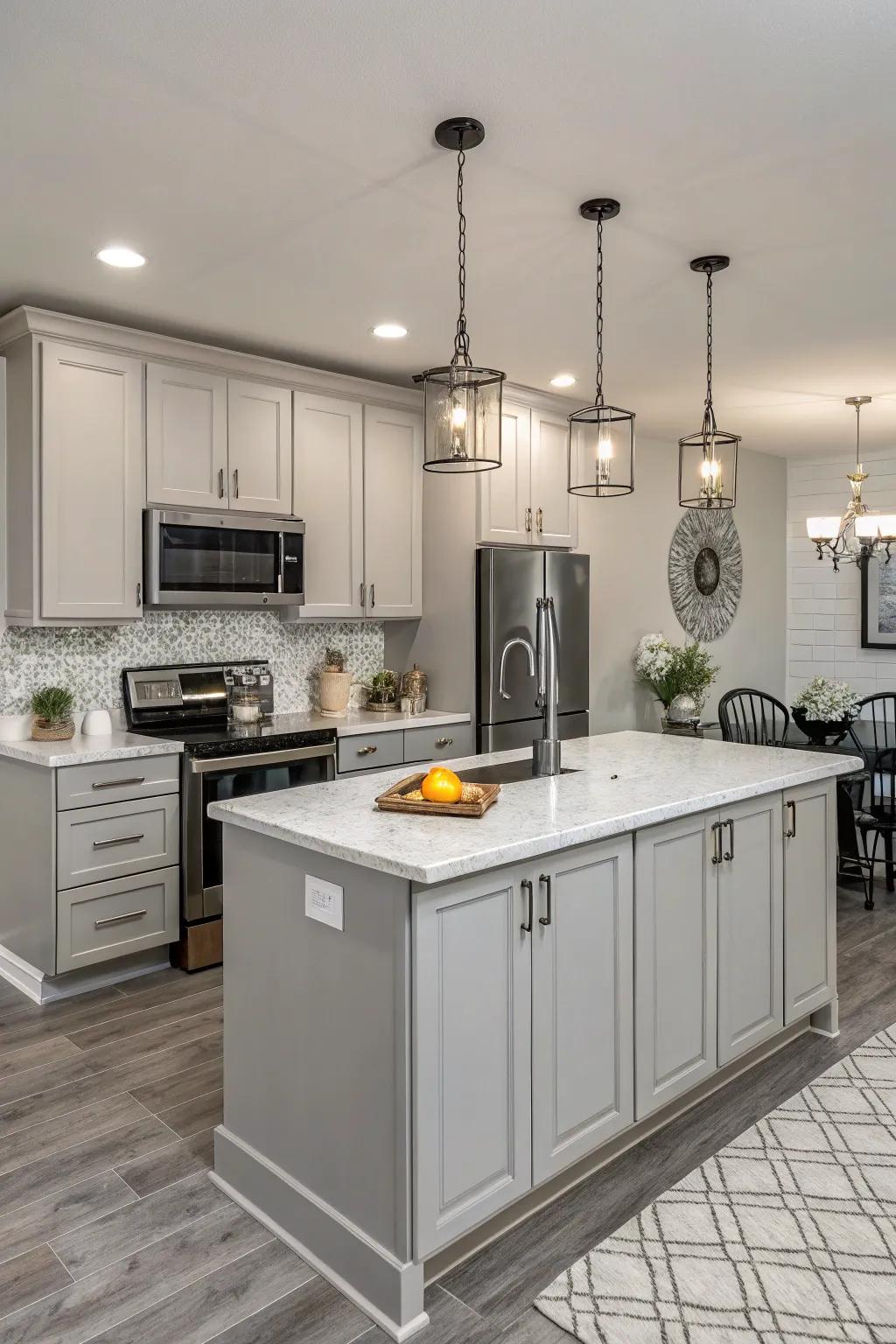 A monochromatic arrangement for smooth sophistication and spaciousness.