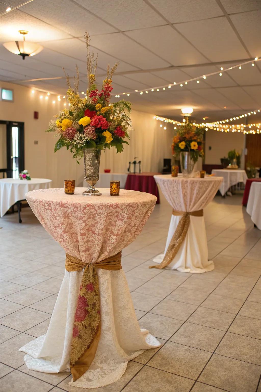 Artistic tables add beauty and personal style.