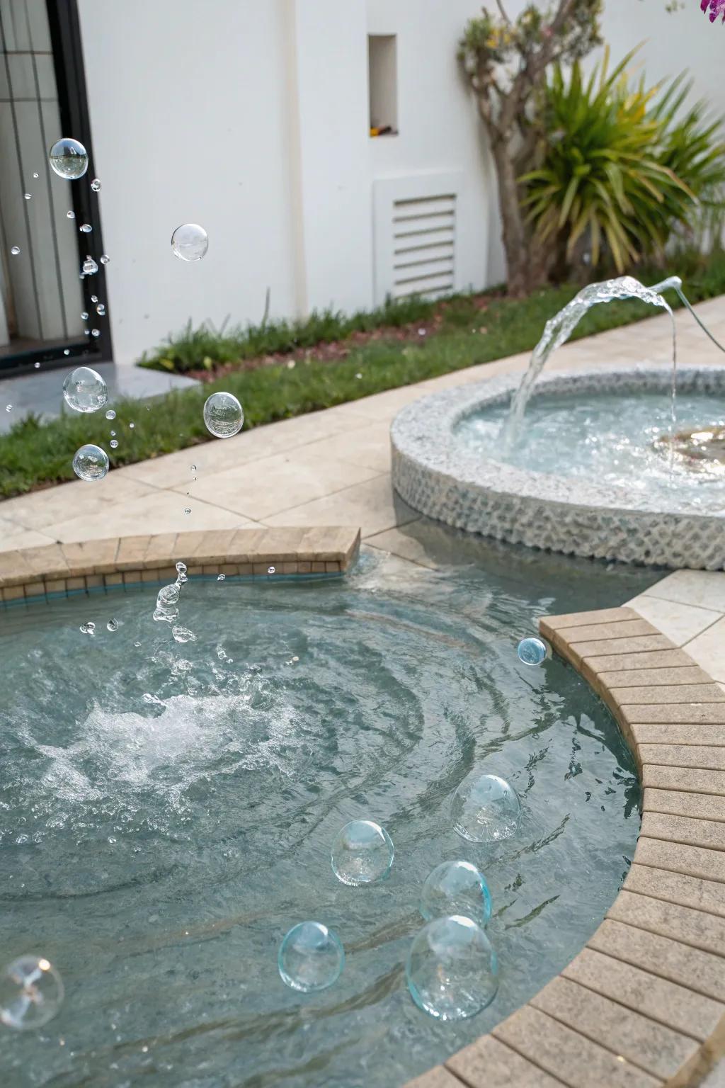 Bubblers add a playful and relaxing element to your pool.