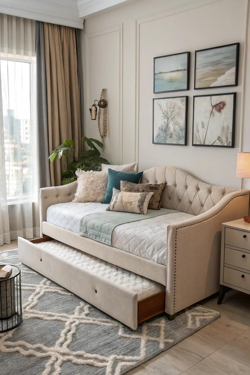 Lounge bed delivering dual functionality