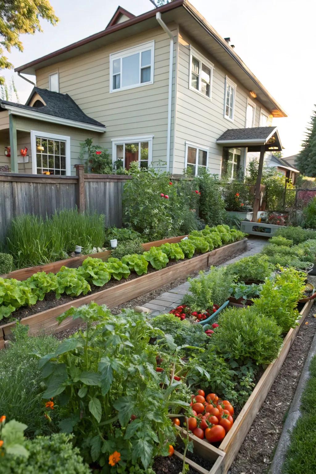 Edible gardens combine beauty with functionality.