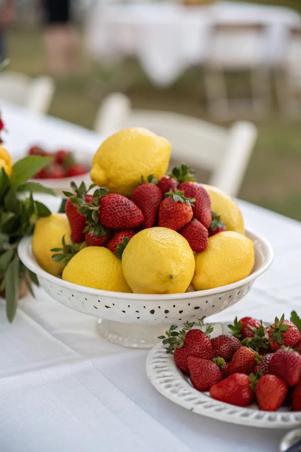 Fresh fruits add color and a delightful freshness.