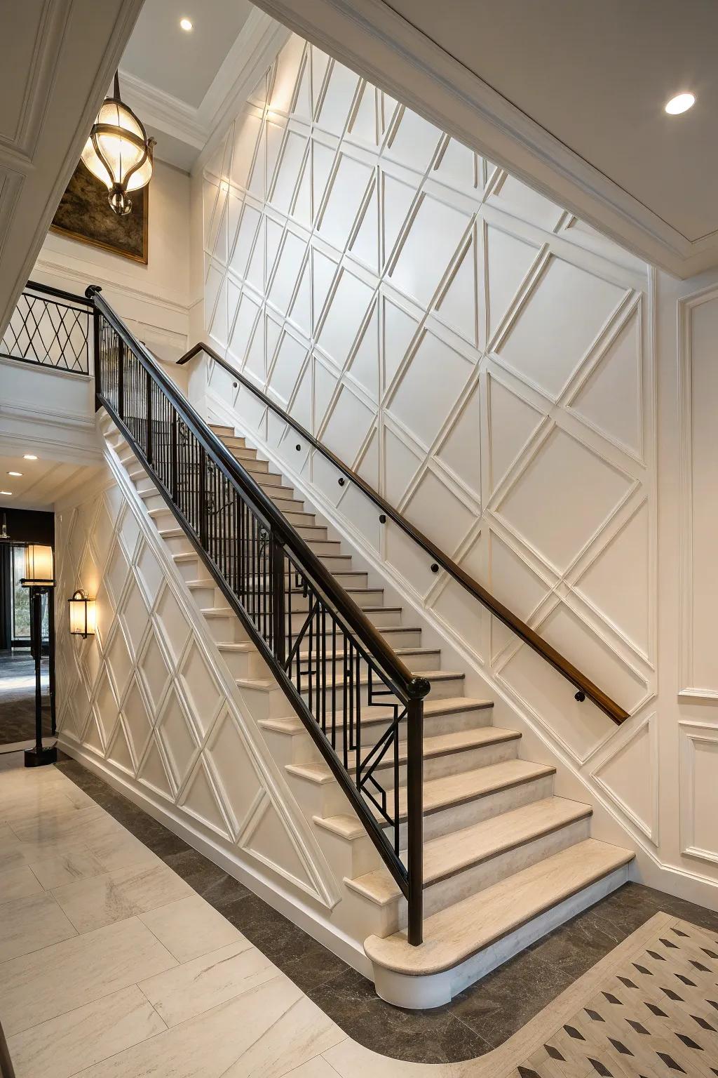 Angled patterns create a bold and modern statement.