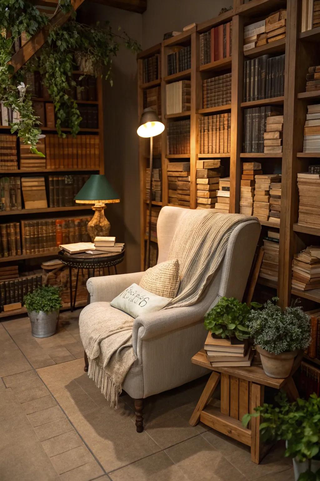 Old books and manuscripts contribute a feeling of history and intellect to a room.