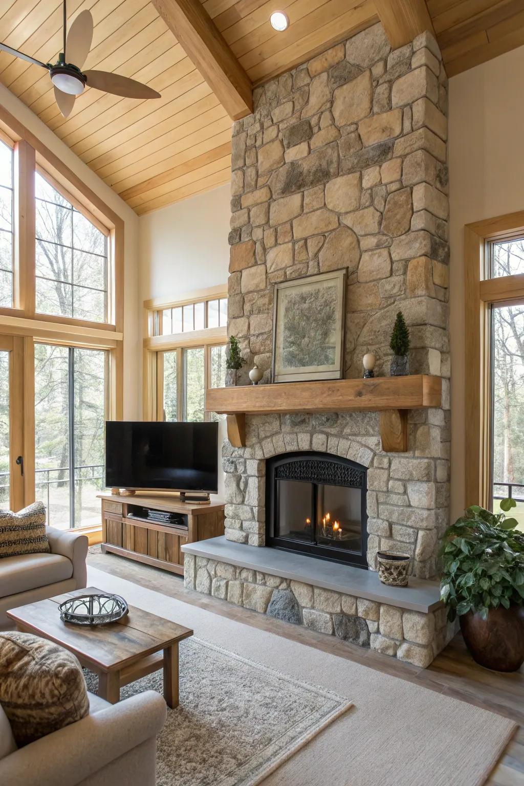 Permit your mantel to serve as a canvas for ingenuity through striking artistic exhibits.