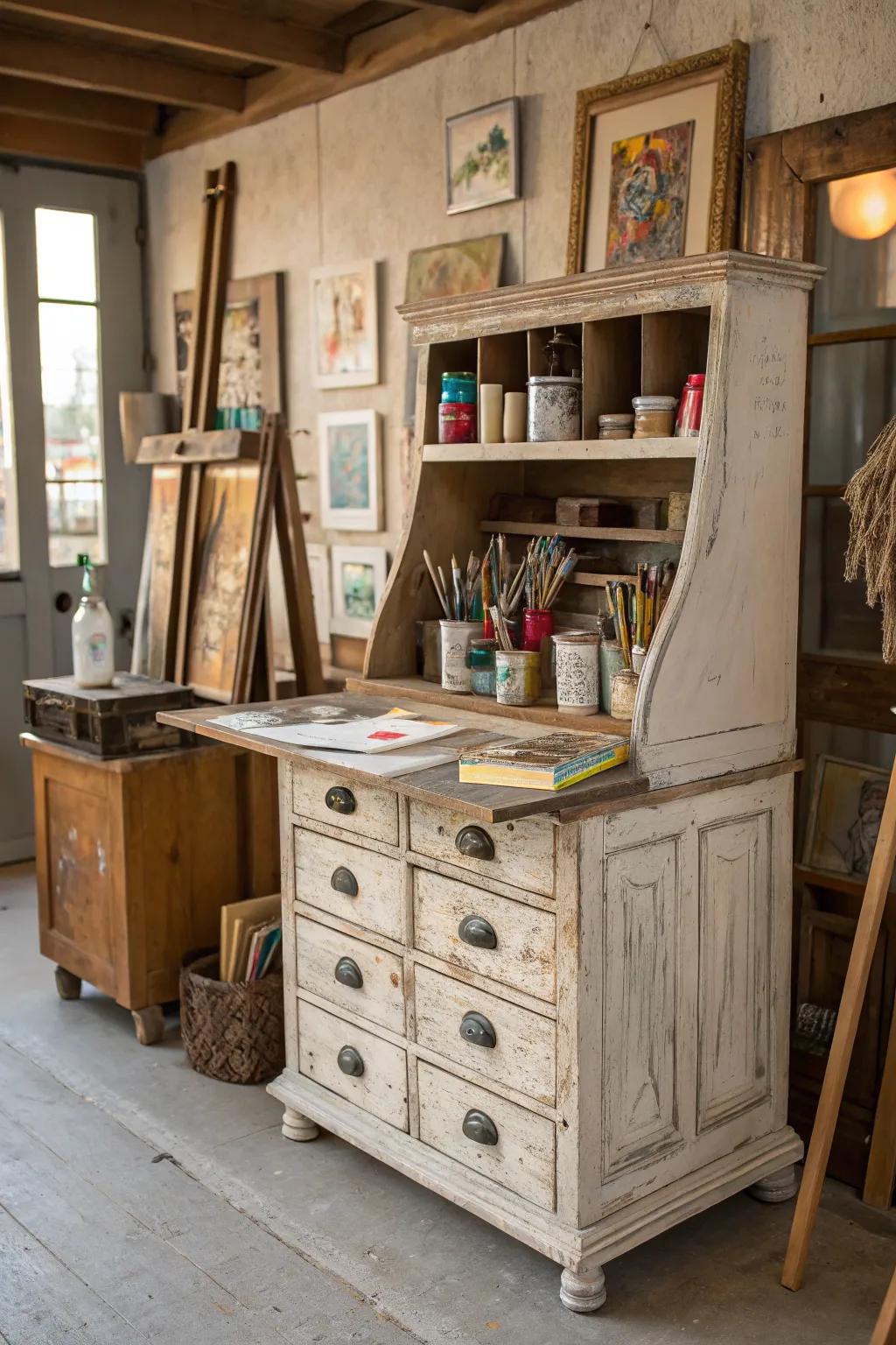 Revamped furniture can be attractive storage solutions.