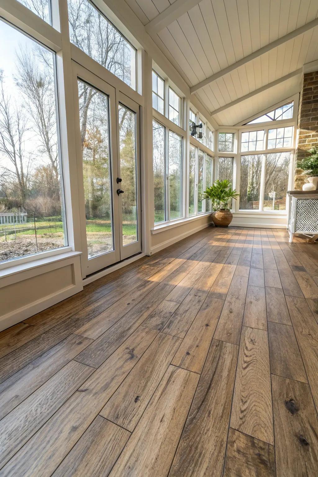 Affordable flooring options add style and durability.