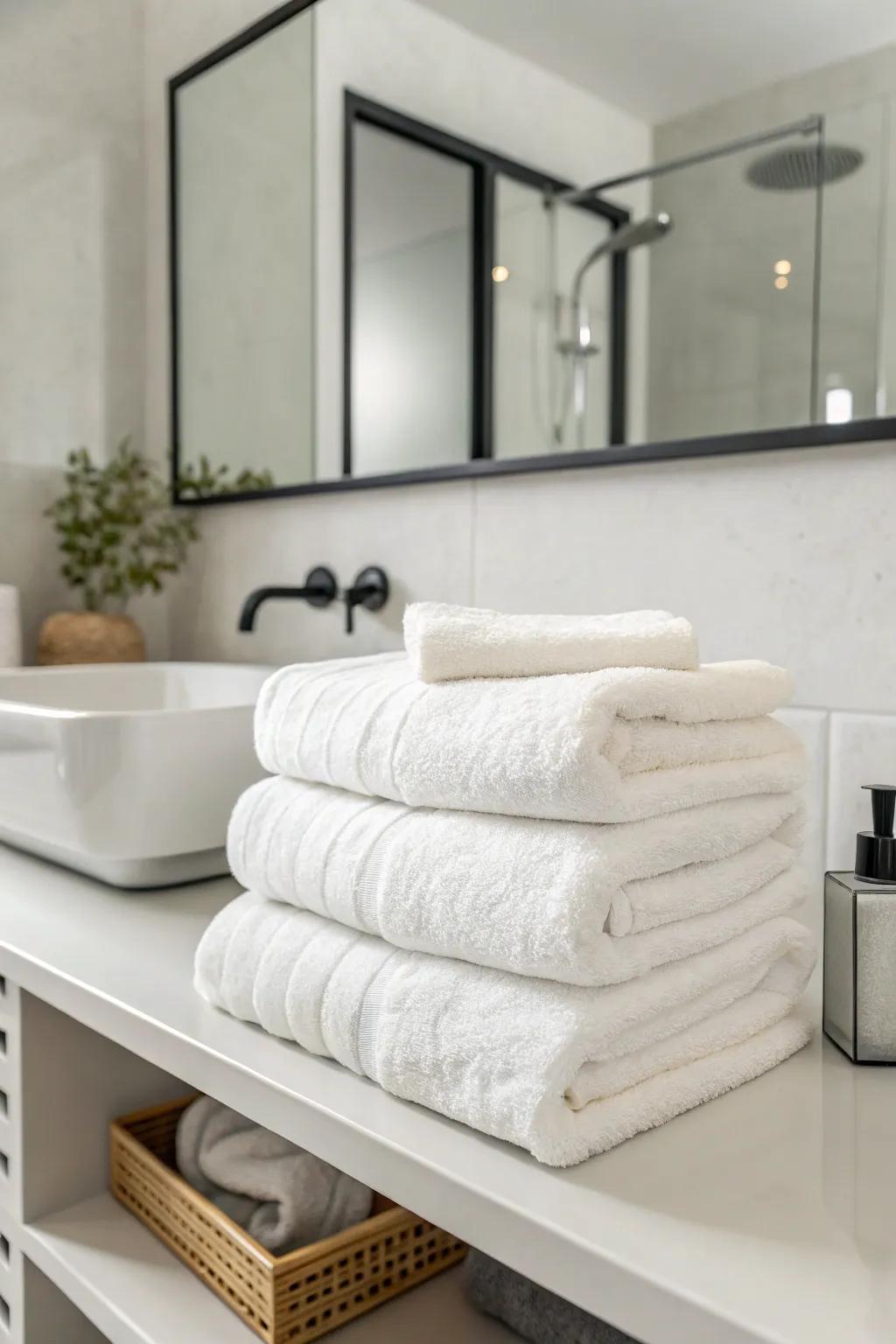 Conserve area through timeless three-layered-stacked cloths.