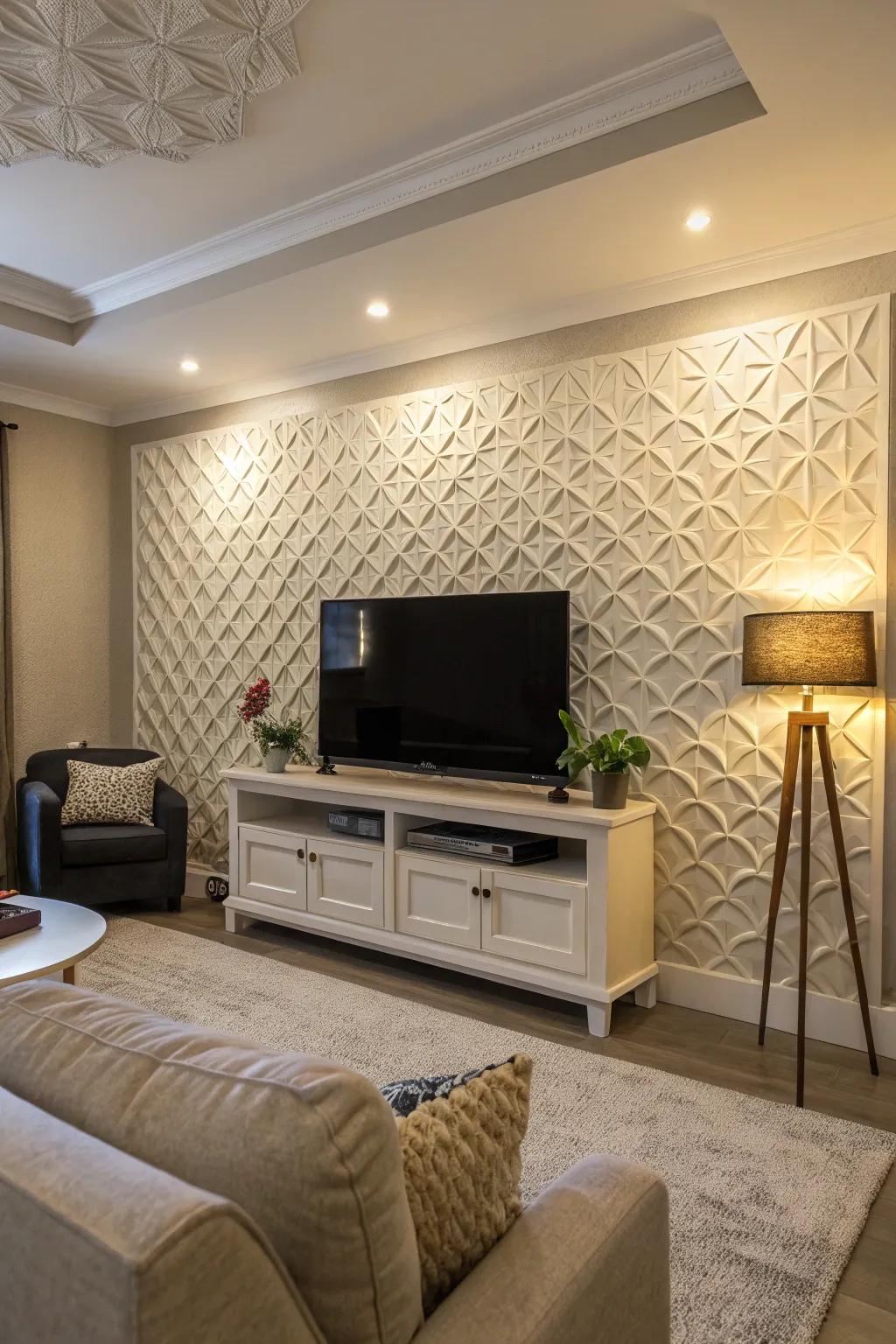 An accent wall can enhance the look of your TV setup.