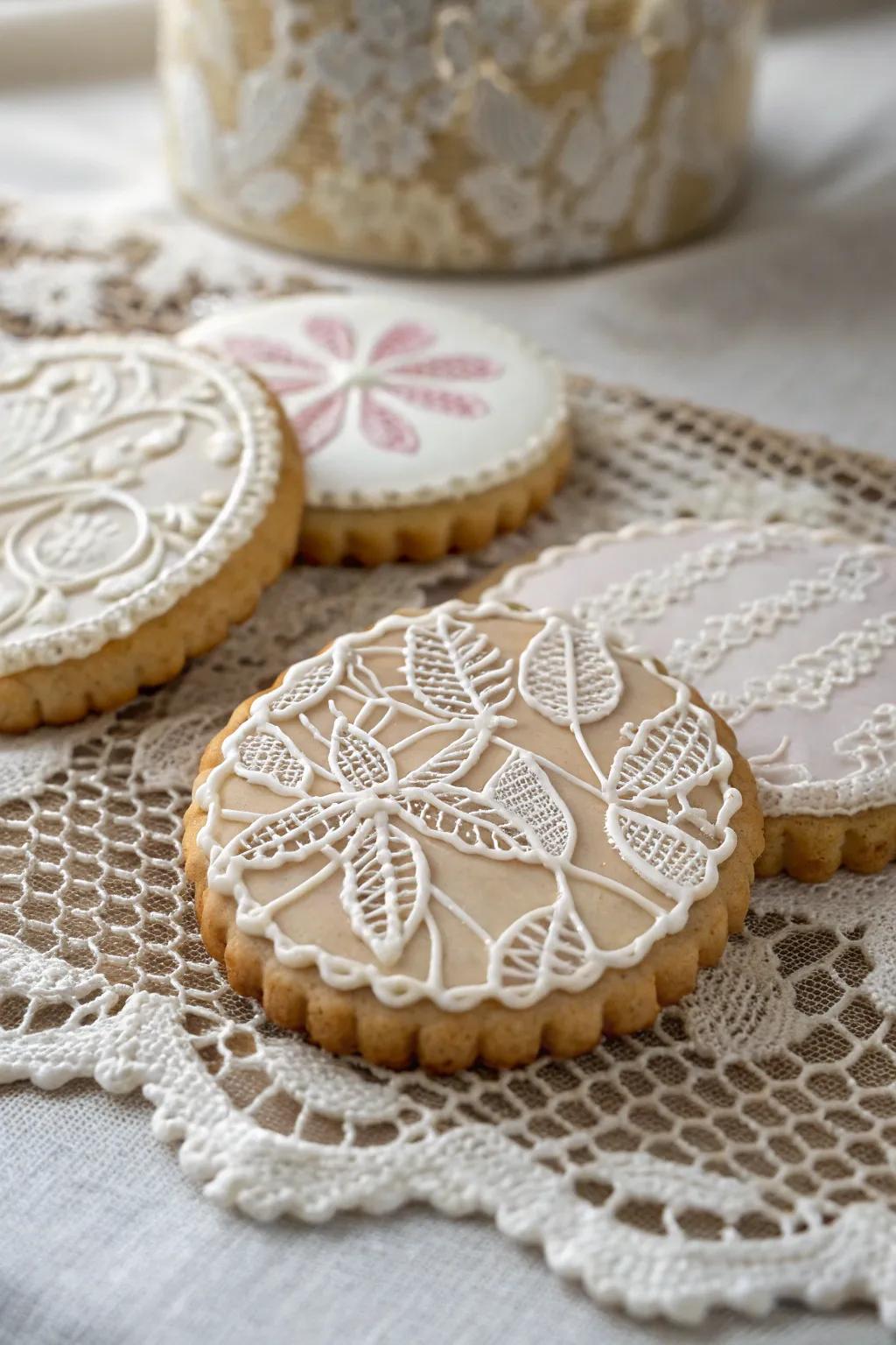 Lace patterns for an elegant touch.